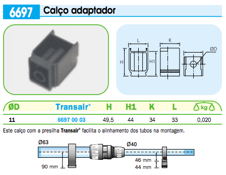  Calço Adaptador