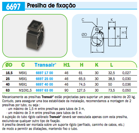  Presilha de Fixação