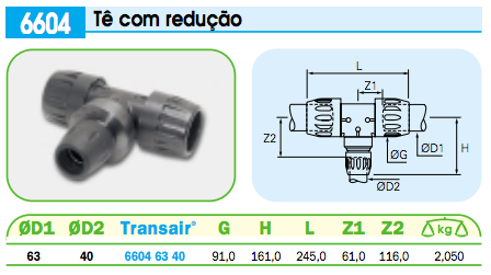  Tê Com Redução